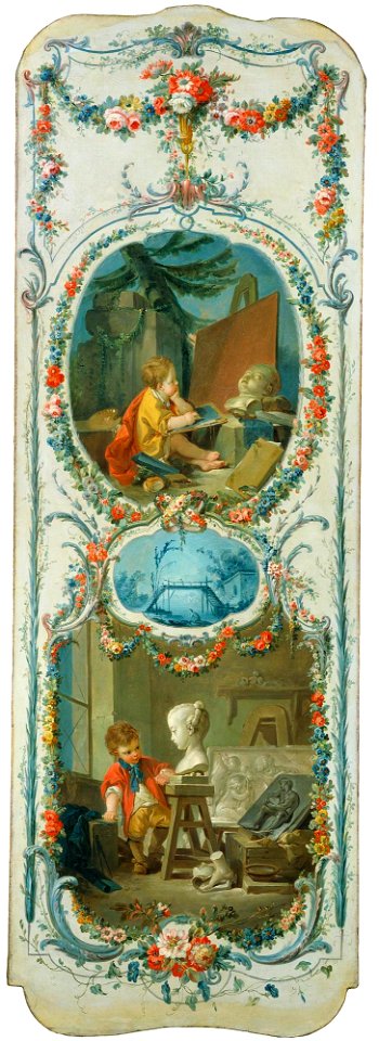 Boucher and Workshop - The Arts and Sciences Painting and Sculpture, ca. 1760