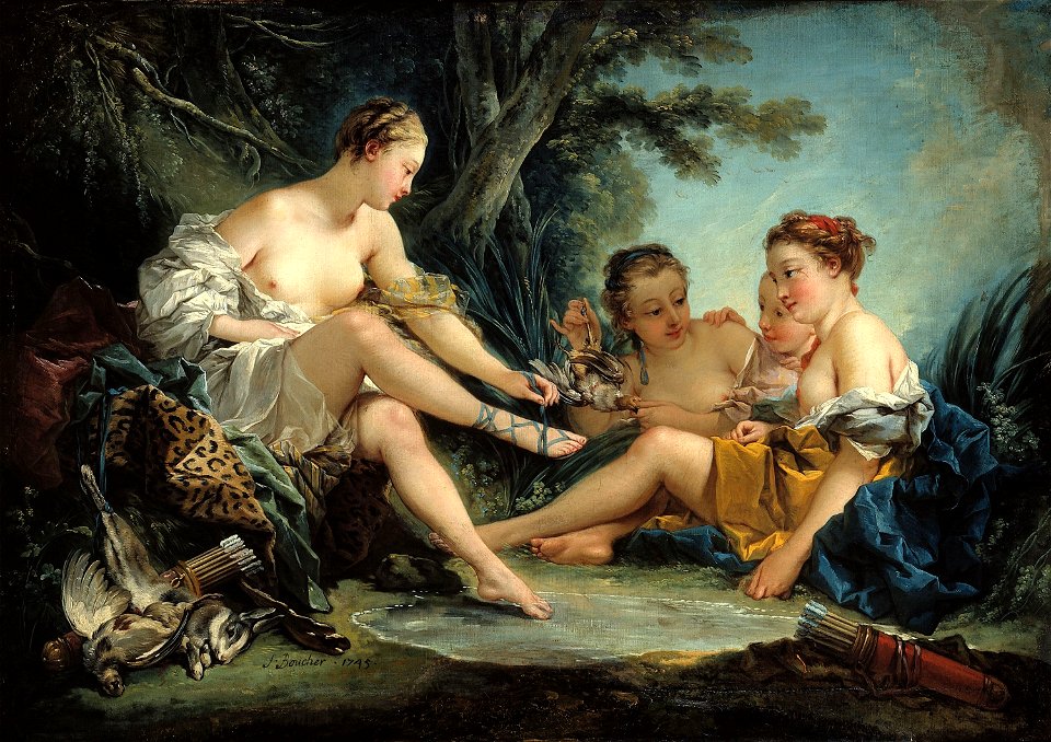 Boucher, François - Le Repos des nymphes au retour de la chasse, dit Le Retour de chasse de Diane - J 10 - Musée Cognacq-Jay