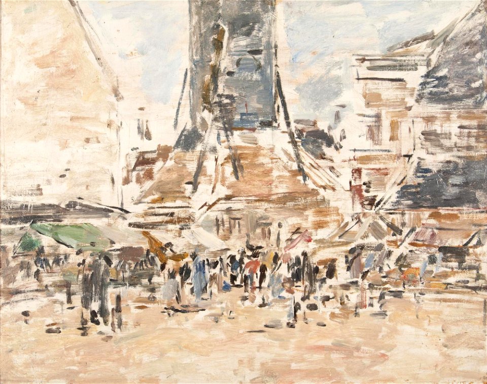 Eugène Boudin - St. Catherine's Market in Honfleur - UMMA