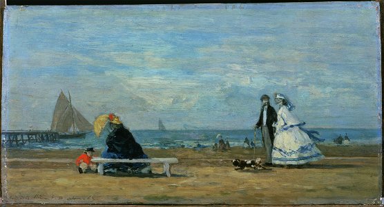 Eugène-Louis Boudin - Beach at Trouville - Google Art Project