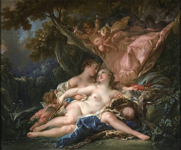 François Boucher - La Nymphe Callisto, séduite par Jupiter sous les traits de Diane, 1759