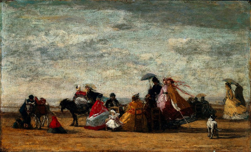 Eugène Boudin - Scène de plage