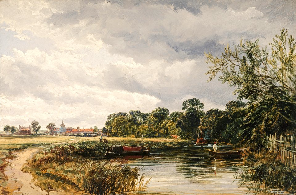 Samuel Bough - An English Canal Scene