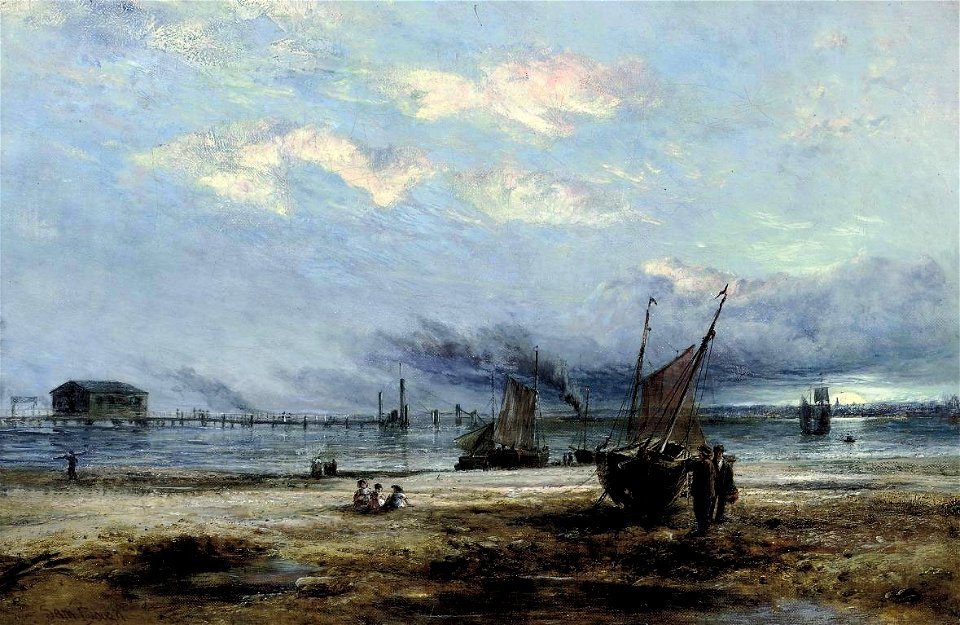 Samuel Bough - Sunrise overshore, Kirkcaldy