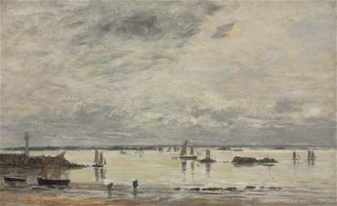 Eugène Boudin - Portrieux, le port marée basse
