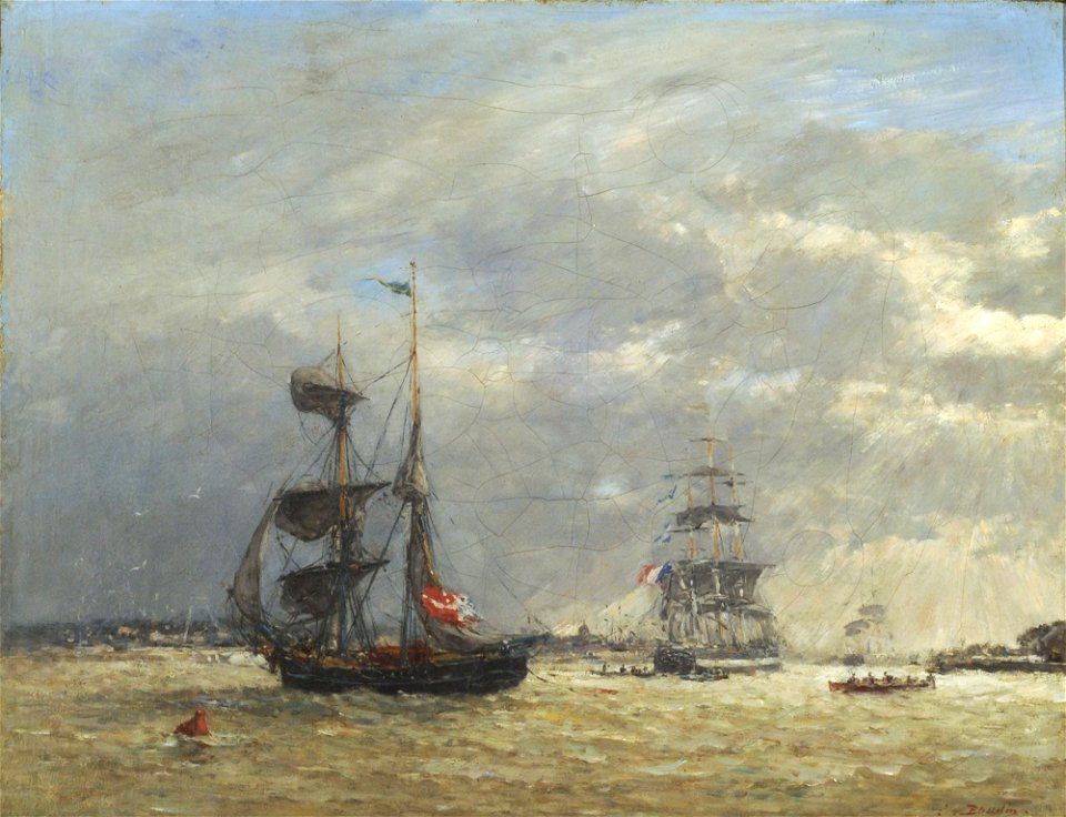 L'Escaut par temps orageux - Eugène Boudin