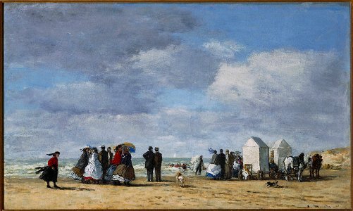 Boudin, Eugène, The Beach at Trouville, 1865