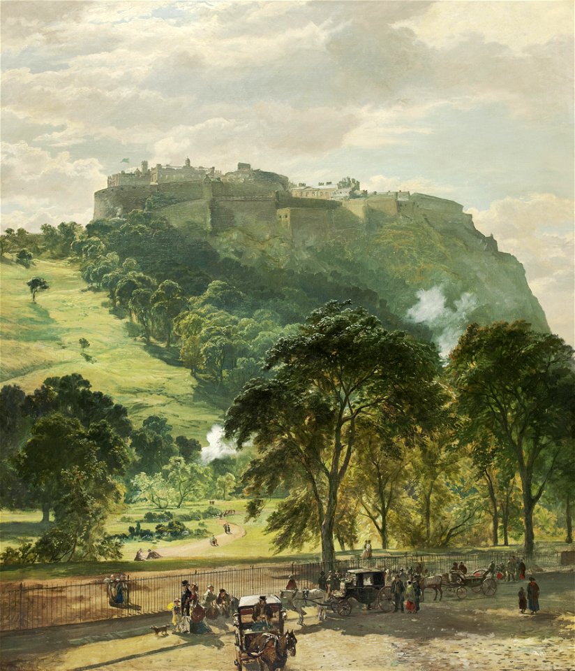 Samuel Bough Edinburgh Castle from Princes Street