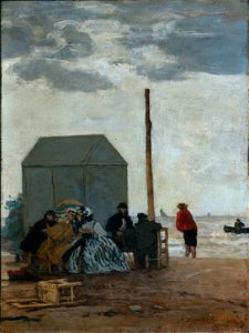 Eugène Boudin - La plage à Deauville