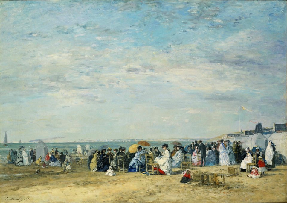 Eugène Boudin - Beach of Trouville - Google Art Project