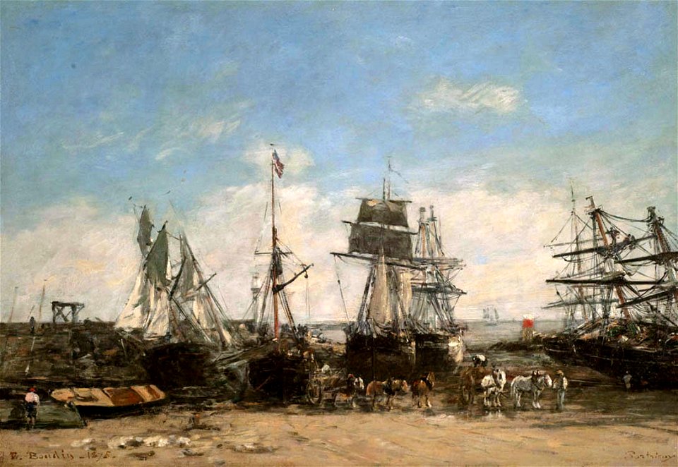 Eugène Boudin - Le rivage de Portrieux, 1875