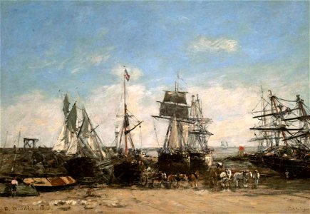 Eugène Boudin - Le rivage de Portrieux, 1875