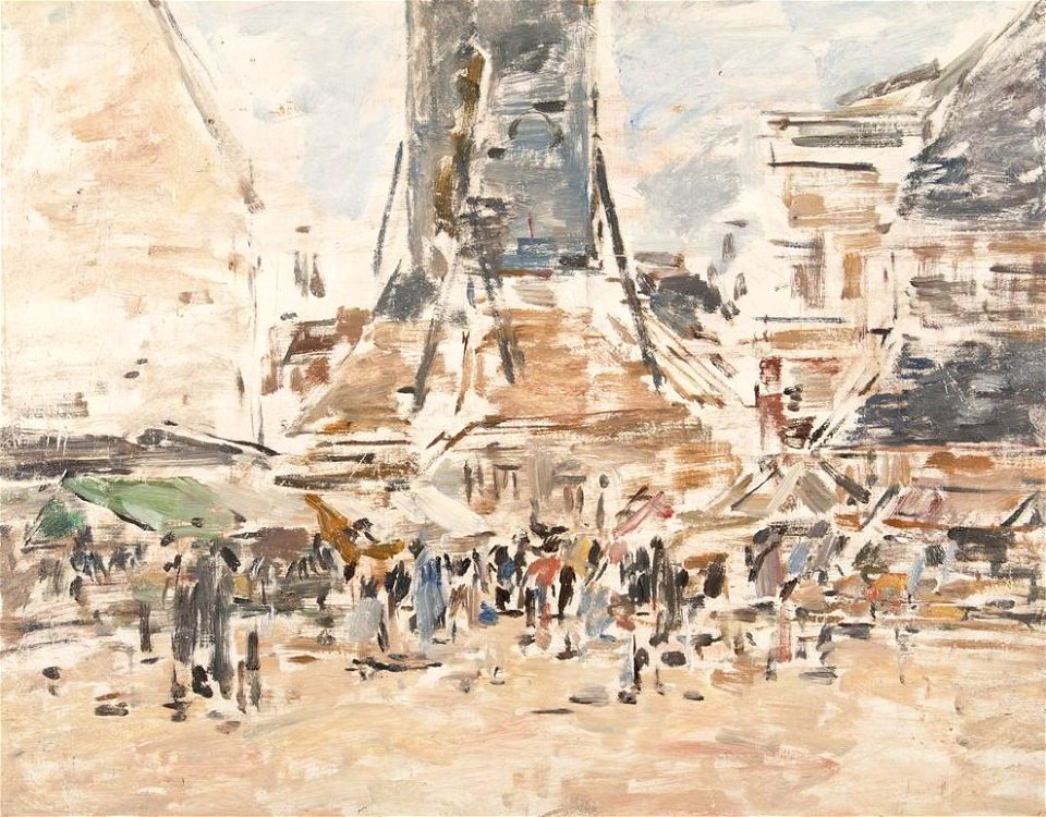 Eugène Boudin - St. Catherine's Market in Honfleur - University of Michigan