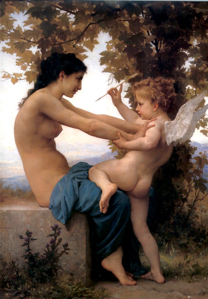 Bouguereau, Jeune fille résistant à Eros, 1880 (5590360332)