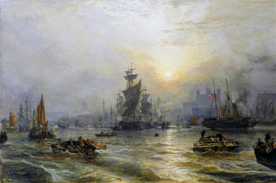 Samuel Bough (1822-1878) - The Port of London - 1246533 - National Trust