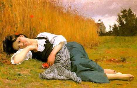 Bouguereau-Rest at harvest(1865)