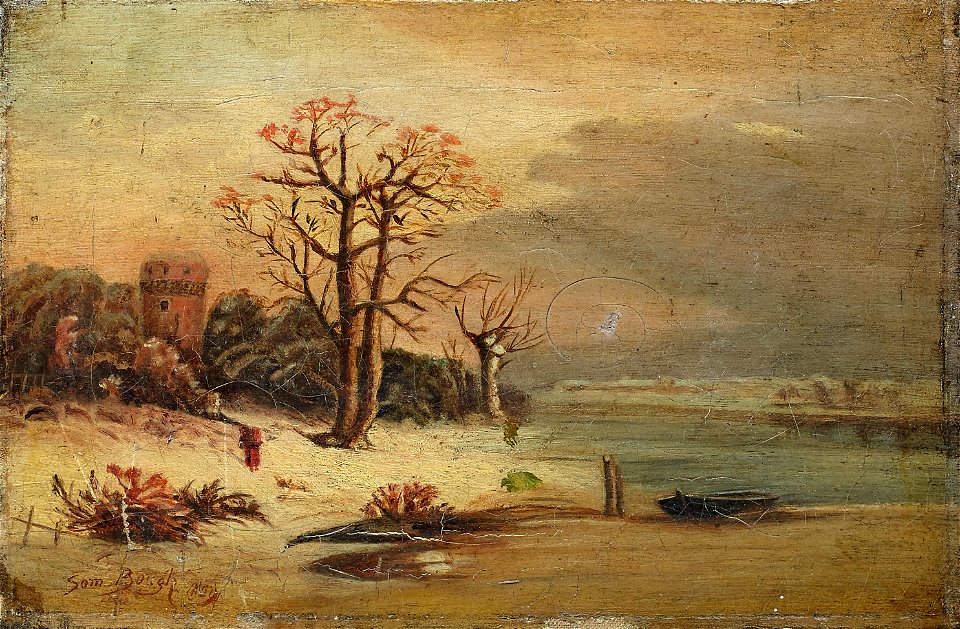 Samuel Bough - Landscape with fortress