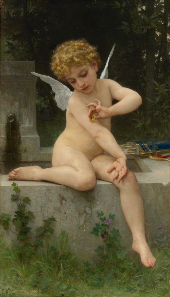 Cupid with a Butterfly-LAmour au papillon