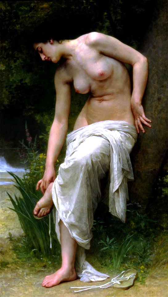 William-Adolphe Bouguereau (1825-1905) - After the Bath (1894)