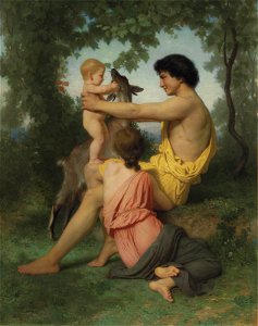 Bouguereau - Idyll Ancient Family. Free illustration for personal and commercial use.