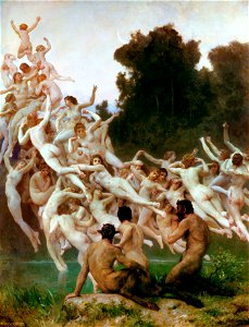 William-Adolphe Bouguereau - Les Oréades. Free illustration for personal and commercial use.
