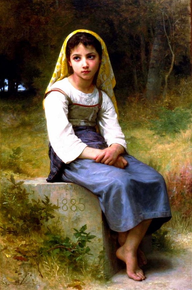 William-Adolphe Bouguereau - Meditation (1885)