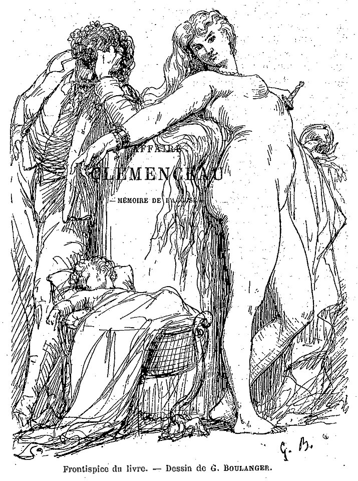Boulanger--Affaire Clemenceau title page illustration--La Lecture 105
