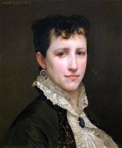 William-Adolphe Bouguereau (1825-1905) - Portrait de Mademoiselle Elizabeth Gardner (1879). Free illustration for personal and commercial use.