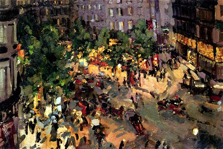 Boulevard des Capucines by Konstantin Korovin 1911. Free illustration for personal and commercial use.