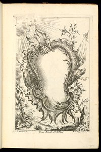Bound Print, Cartouche with Two Banners, Œuvres de François de Cuvilliés père (Works of François de Cuvilliés the elder), 1738 (CH 18238273)