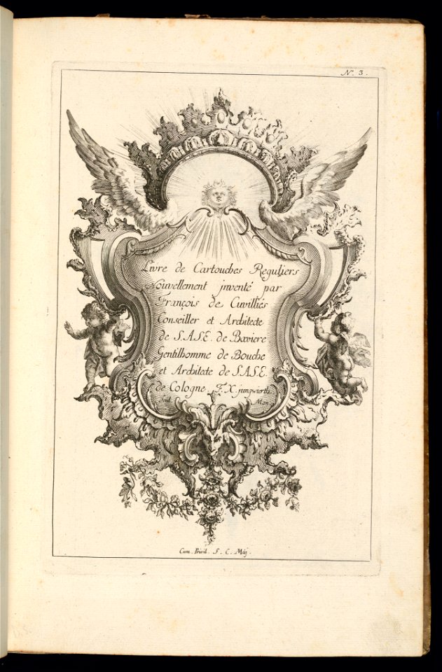 Bound Print, Cartouche Topped by Rococo Crown, Livre de Cartouches Reguliers (Book of Regular Cartouches), 1738 (CH 18237887)