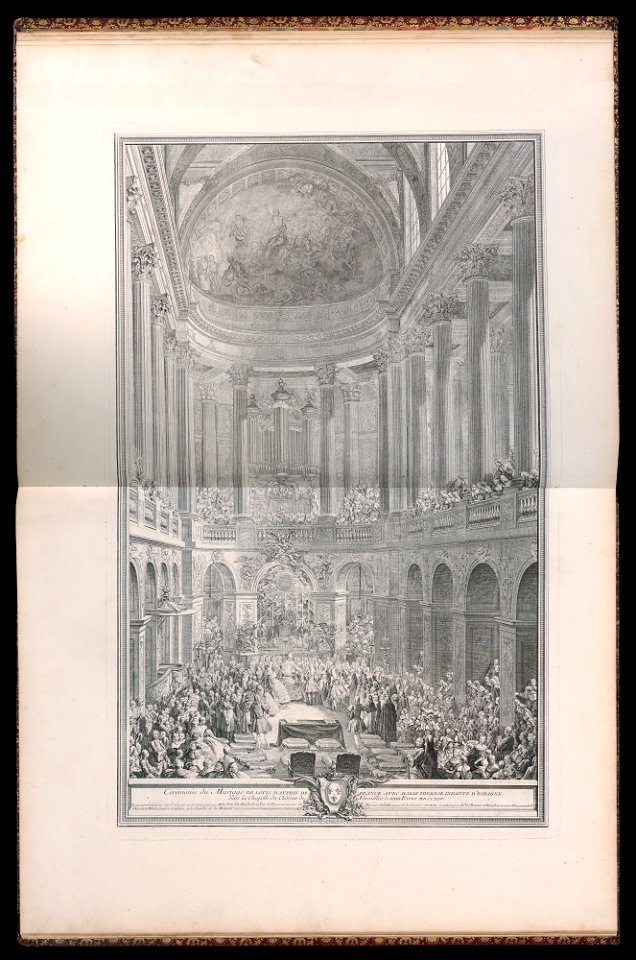 Bound Print, Cérémonie du Mariage de Louis Dauphin de France avec Marie Thérèse Infante D’Espagne dans la Chapelle du Château de Versailles le XXIII Février M.D. CCXLV. (Marriage Ceremony of Louis (CH 18221237)