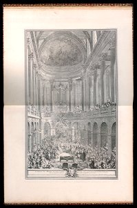 Bound Print, Cérémonie du Mariage de Louis Dauphin de France avec Marie Thérèse Infante D’Espagne dans la Chapelle du Château de Versailles le XXIII Février M.D. CCXLV. (Marriage Ceremony of Louis (CH 18221237)