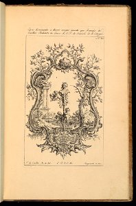 Bound Print, Cartouche with Female Bust, Livre d’ornements (Book of Ornaments), 1738 (CH 18238391)