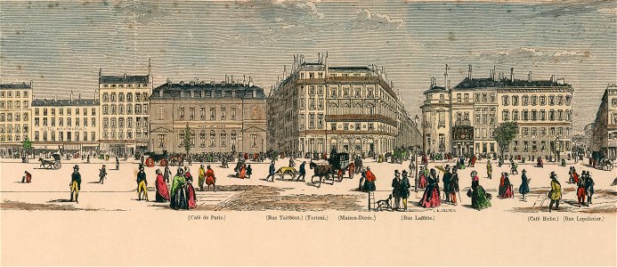 Boulevards de Paris - A04. Café de Paris - Rue Le Peletier