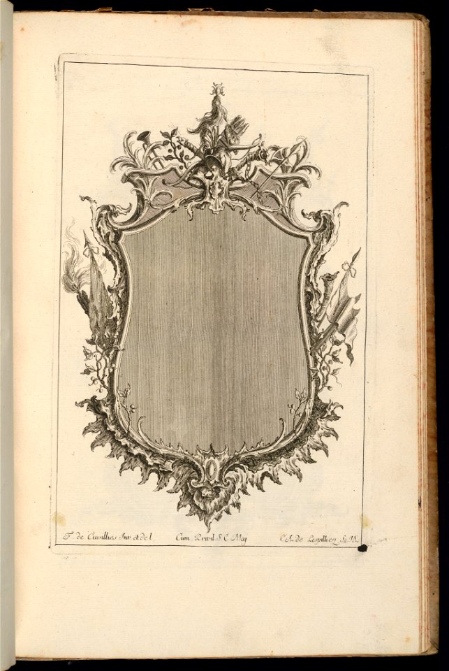 Bound Print, Frame with Trophy and Turkish Bonnet, Deuxième Livre de Cadres (Second Book of Frames), 1740–68 (CH 18238185)