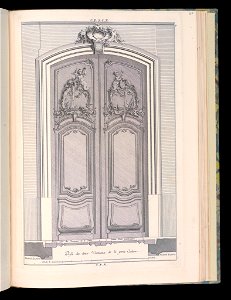 Bound Print, Profil de deux Venteaux de la porte Cochere (Profile of Two Venteaux of a Carriage Door), Livre de Portes Cocheres (Book of Carriage Doors), 18th century (CH 18238795)