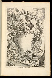 Bound Print, Cartouche with a Genius, Livre de Cartouches à divers usages (Book of Cartouches for Different Uses), 1738 (CH 18237885)
