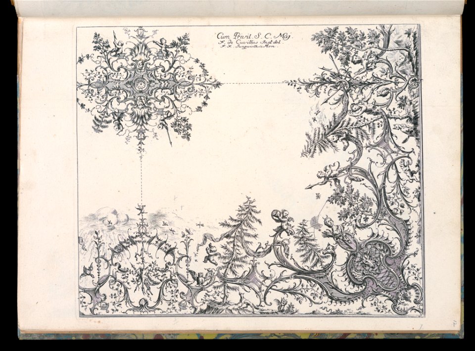 Bound Print, Quarter of a Ceiling, Livre de Plafonds (Book of Ceilings), 1740 (CH 18238501)