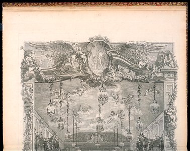 Bound Print, Décoration de la salle de spectacle, construit dans le manège couvert de la grande écurie à Versailles, pour la représentation de la Princesse de Navarre Comédie Ballet, donnée à (CH 18221247-3)
