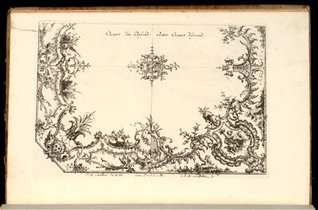 Bound Print, Two Quarters of a Ceiling, Nouveau Livre de Plafonds (New Book of Ceilings), 1740–68 (CH 18238267)