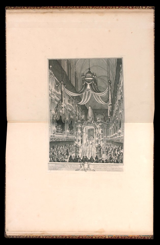 Bound Print, Pompe funèbre de Marie Thérèse d’Espagne Dauphine de France, en l’église de Notre Dame de Paris, le XXIV novembre M.D.CCXLVI (Funeral of Marie Thérèse of Spain, Dauphine of France, in the (CH 18221187)