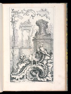 Bound Print, Cartouche with Ruins and Columns, Livre Nouveau de Morceaux de Fantaisie (New Book of Fantasy Pieces), 1738–45 (CH 18238533)