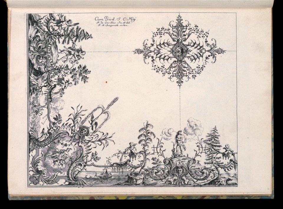 Bound Print, Quarter of a Ceiling, Livre de Plafonds (Book of Ceilings), 1740 (CH 18238495)