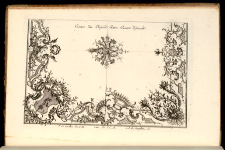 Bound Print, Two Quarters of a Ceiling, Nouveau Livre de Plafonds (New Book of Ceilings), 1740–68 (CH 18238293)