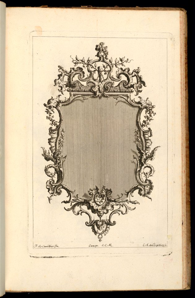 Bound Print, Frame with Helmet and Dragons, Deuxième Livre de Cadres (Second Book of Frames), 1740–68 (CH 18238177)