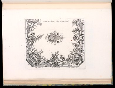 Bound Print, Two Quarters of a Ceiling, Nouveau Livre de Plafonds (New Book of Ceilings), 1740–68 (CH 18238579)