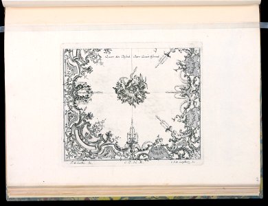 Bound Print, Two Quarters of a Ceiling, Nouveau Livre de Plafonds (New Book of Ceilings), 1740–68 (CH 18238607)