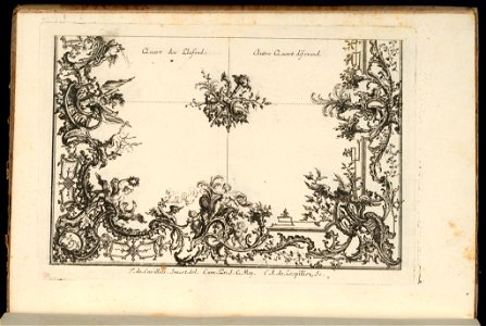 Bound Print, Two Quarters of a Ceiling, Nouveau Livre de Plafonds Irréguliers (New Book of Irregular Ceilings), 1740–68 (CH 18238327)