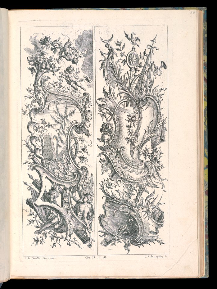 Bound Print, Two Upright Panels, Livre de Paneaux irréguliers (Book of Irregular Panels), 1738 (CH 18238539)